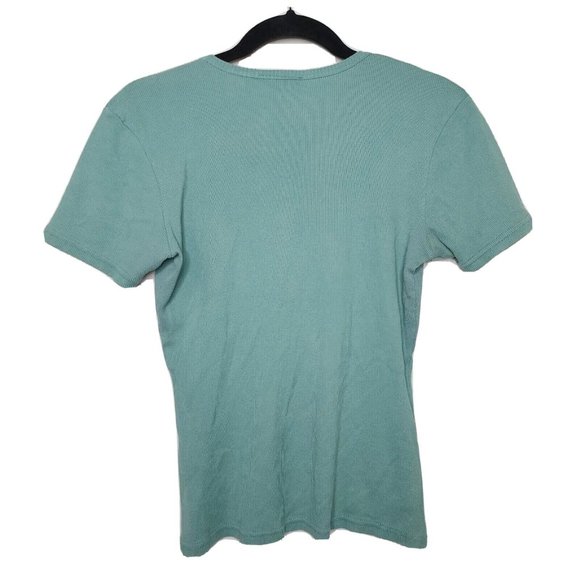 Harley Davidson Winged Logo Shirt Bling Ribbed Cotton Stretch Women's S - Picture 2 of 6